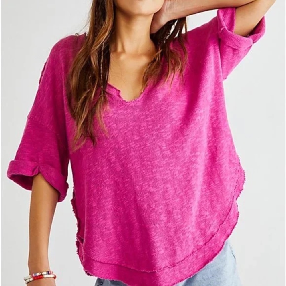 pink Rare retro beach style Top - Picture 3 of 6